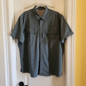 Eddie Bauer Men's Short-Sleeve Utility Shirt - Slate Green